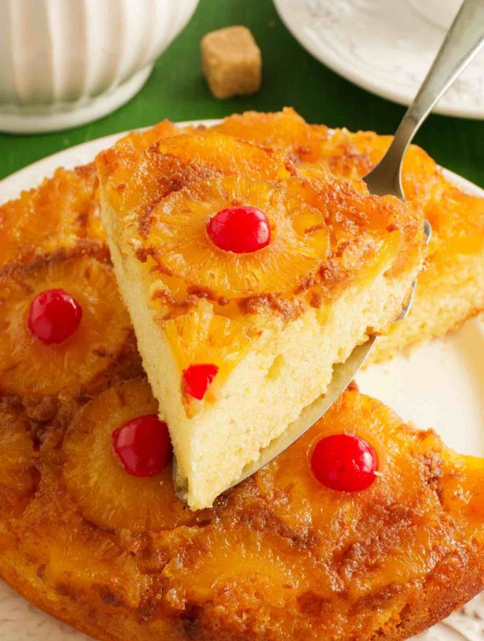 This Duncan Hines Pineapple Upside Cake is soft, fluffy, and moist. Made with Duncan Hines cake mix with a beautiful topping of caramelized pineapples and maraschino cherries, this classic recipe is so easy to prepare with a secret shortcut. It might be old-fashioned, but it’s far from boring!