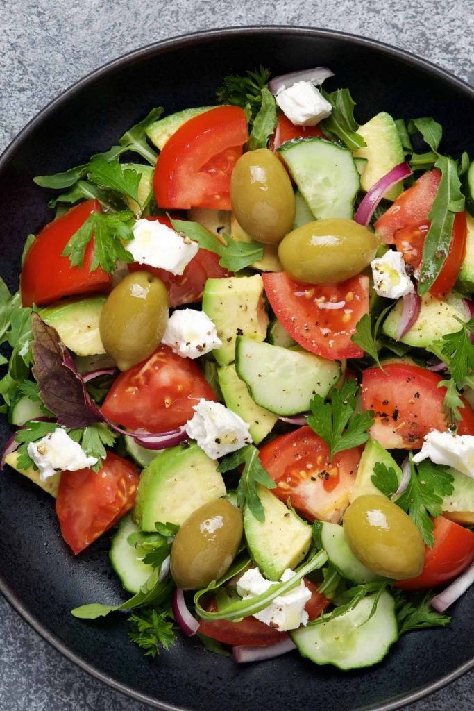 Greek Salad with Avocado