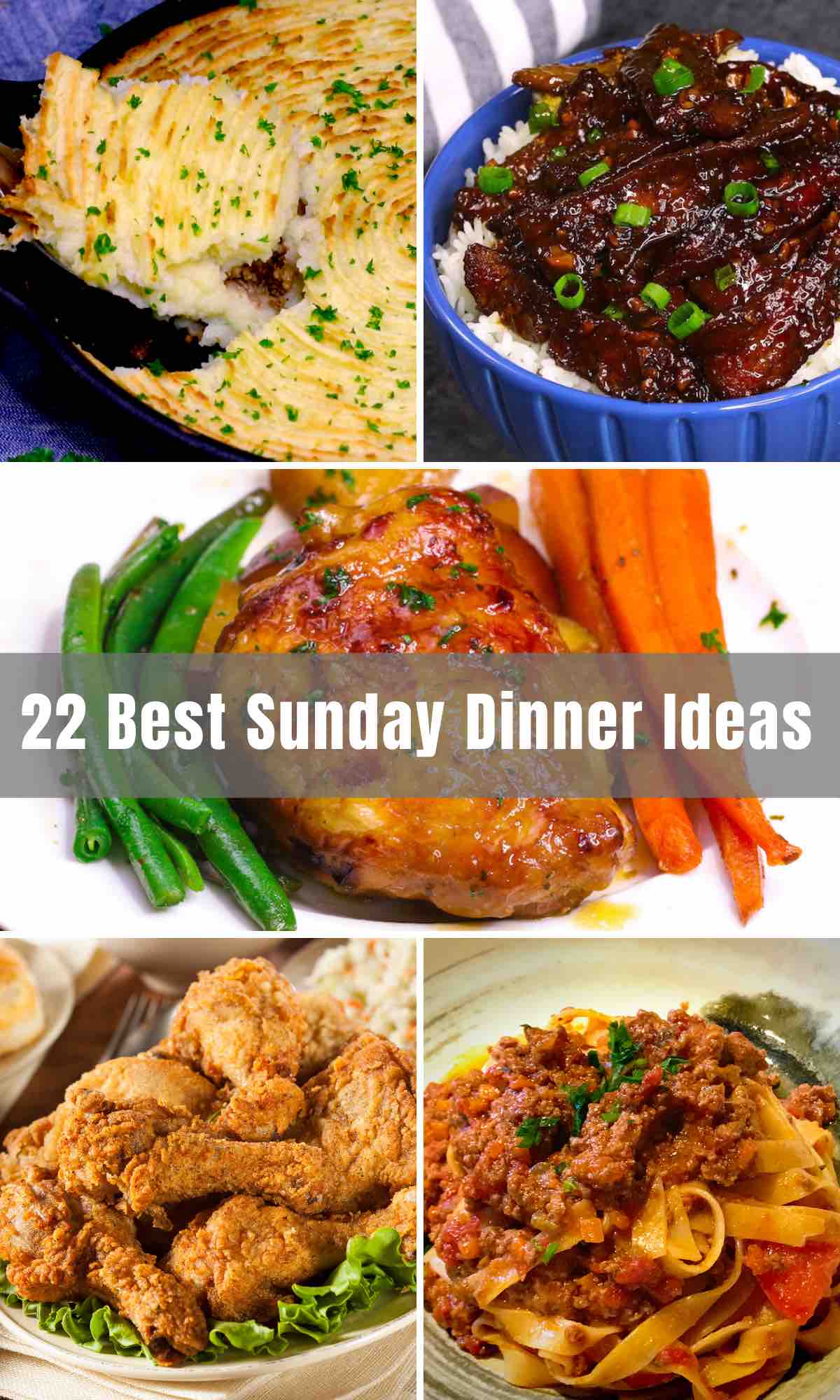 We’ve rounded up 22 best Sunday Dinner Ideas for the family to gather around the table and have some quality time. Whether you’re looking for a lazy dinner recipe, easy supper ideas, Southern Sunday meals, or comforting crowd-pleasers, we’ve got you covered. Beef, chicken, and fish will all be featured!