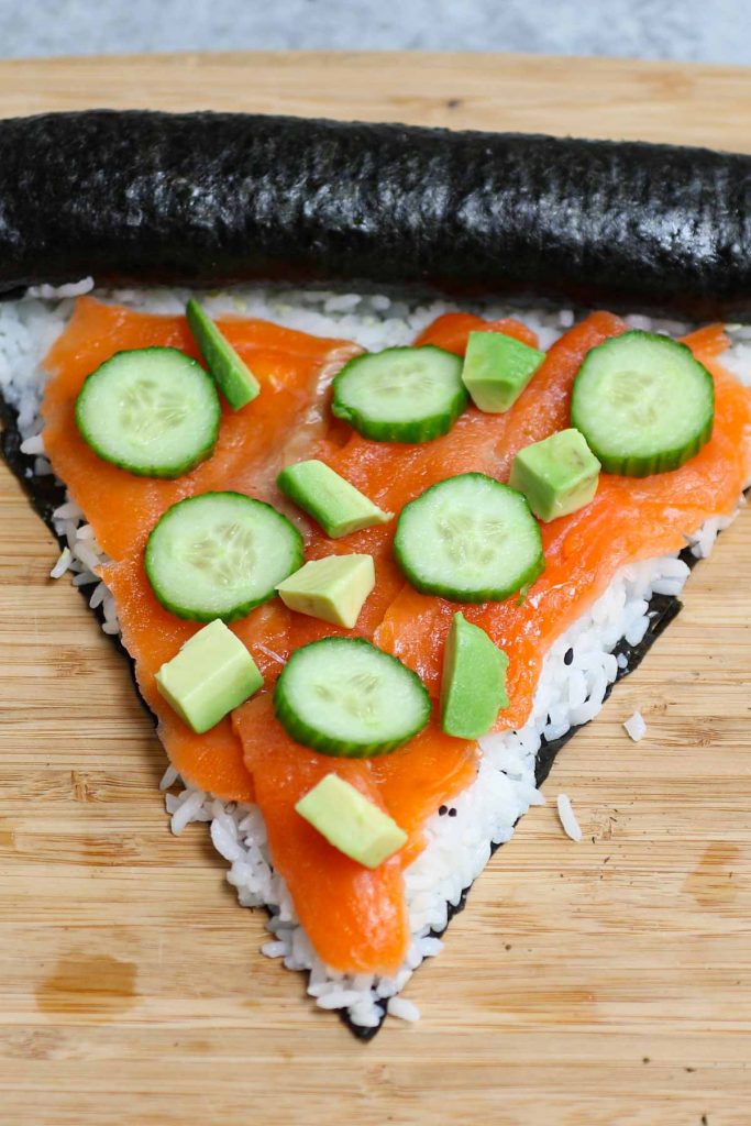 Here’s a way to shake up your pizza night...with Sushi Pizza! Imagine the convenience of a handheld slice of pizza with all of your favorite sushi flavors. This recipe makes a “crust” out of seaweed and rice that can be topped with all of your favorite sushi fixings like salmon, avocado, and cucumber.