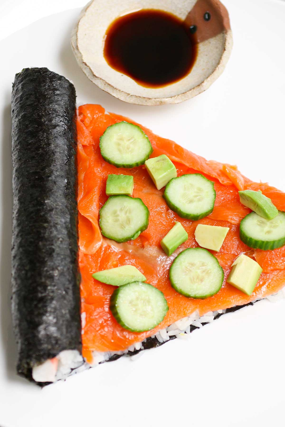 Here’s a way to shake up your pizza night...with Sushi Pizza! Imagine the convenience of a handheld slice of pizza with all of your favorite sushi flavors. This recipe makes a “crust” out of seaweed and rice that can be topped with all of your favorite sushi fixings like salmon, avocado, and cucumber.