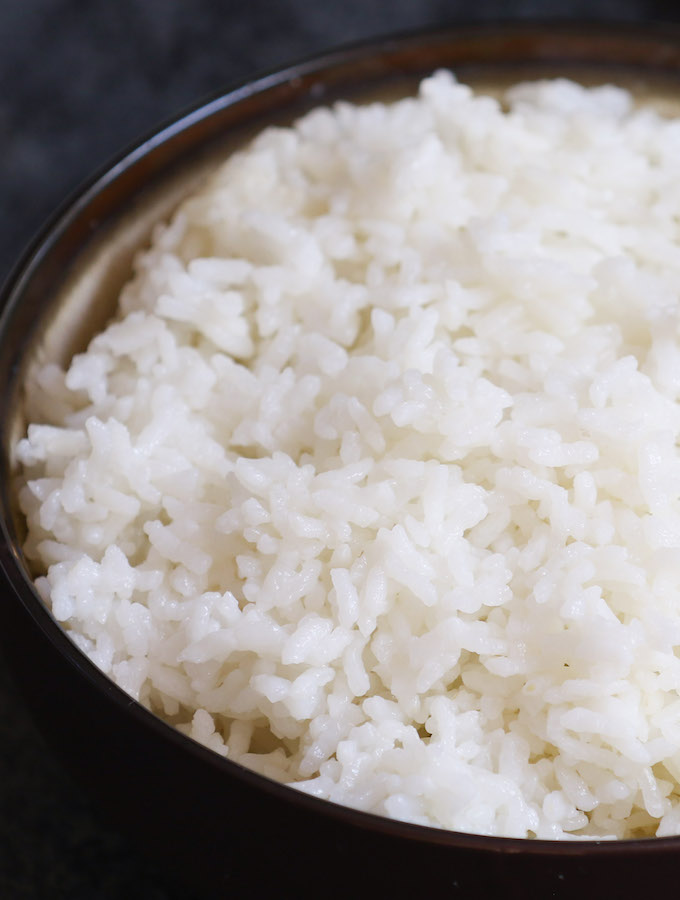 Microwave Steamed White Rice