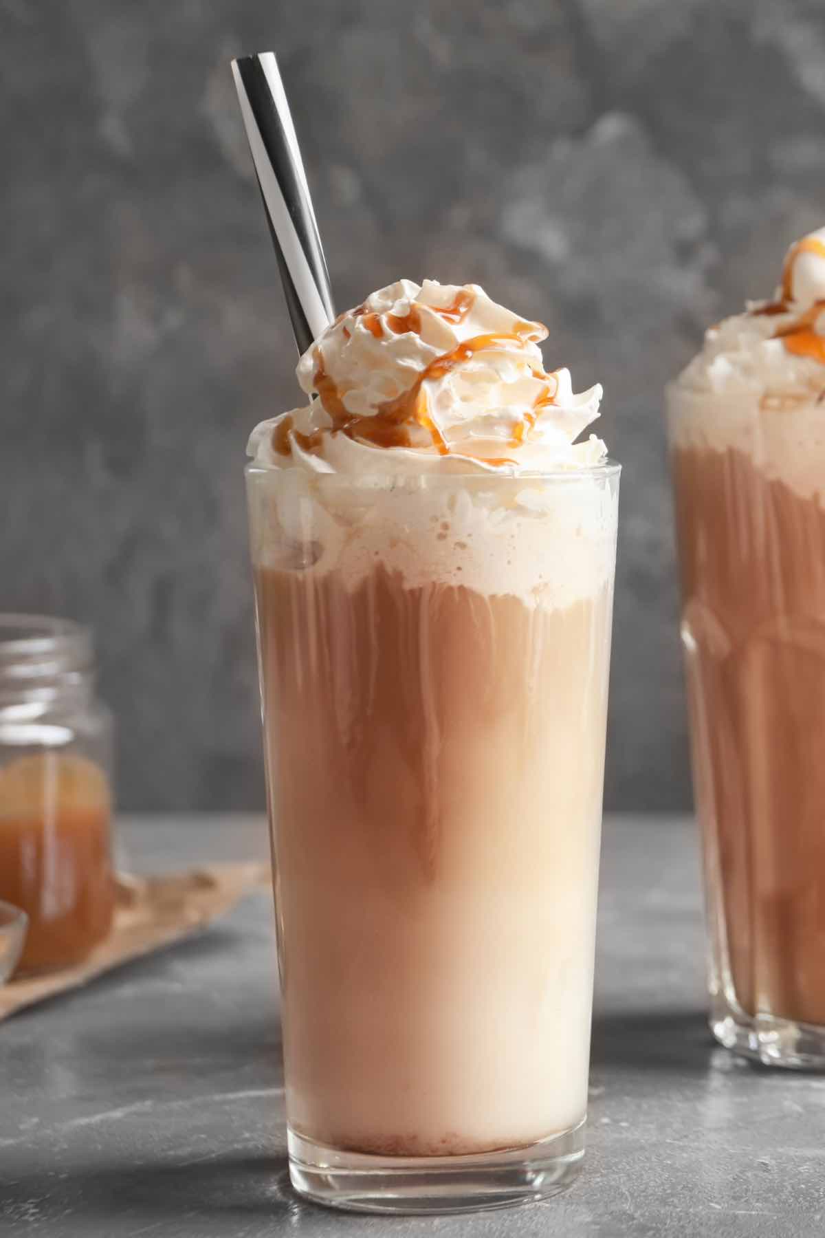 McDonald’s Frappe is creamy, chocolatey, with the whipped cream on top, drizzled with more caramel or chocolate sauce. This blended-ice copycat drink has a hint of coffee, perfect to cool you down on hot summer days. Plus, there are 3 different flavors you can try: caramel, mocha, or chocolate chip.