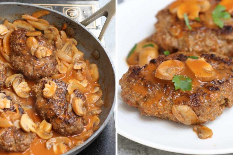 Bobby Flay Salisbury Steak Recipe (With Mushroom Gravy)