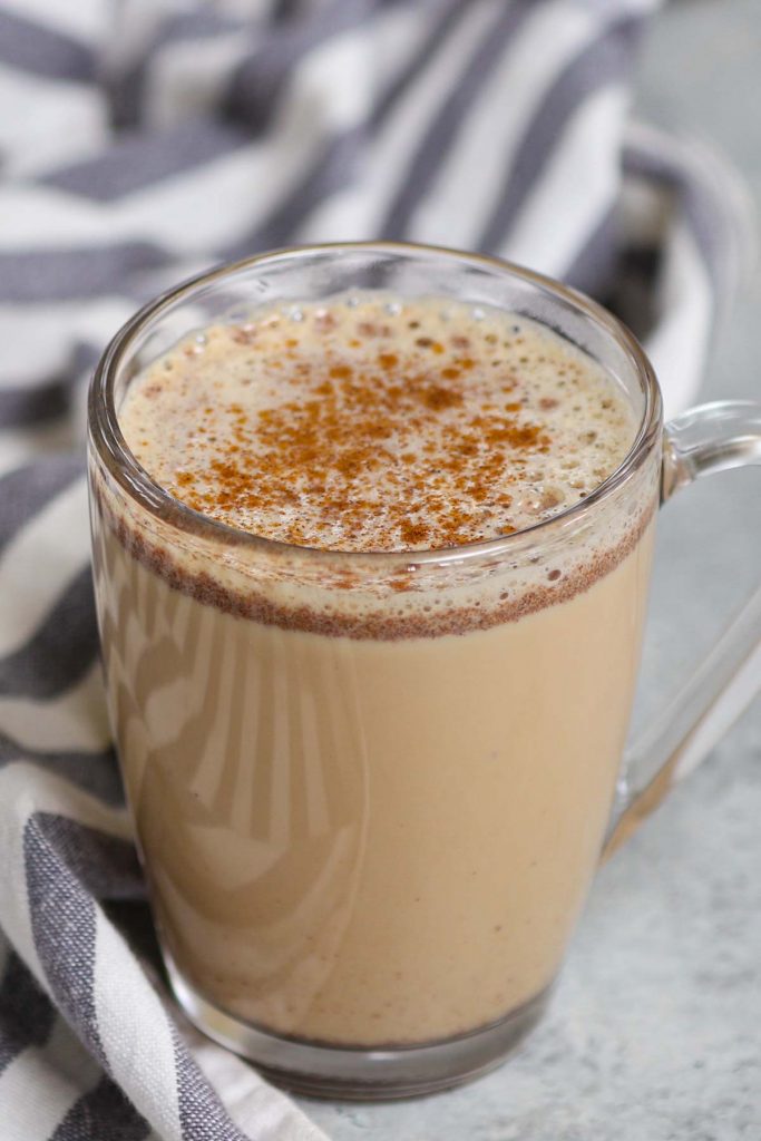 This homemade Starbucks copycat Chai Tea Latte gives you all the delicious flavor of the store-bought drink at the fraction of the price. It’s a caffeinated latte that makes the perfect warm drink on a cool day, and equally as good iced too. You can now save money and make this easy recipe at home with a few simple ingredients.