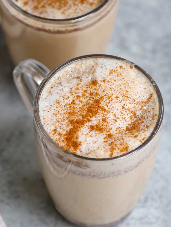This homemade Starbucks copycat Chai Tea Latte gives you all the delicious flavor of the store-bought drink at the fraction of the price. It’s a caffeinated latte that makes the perfect warm drink on a cool day, and equally as good iced too. You can now save money and make this easy recipe at home with a few simple ingredients.