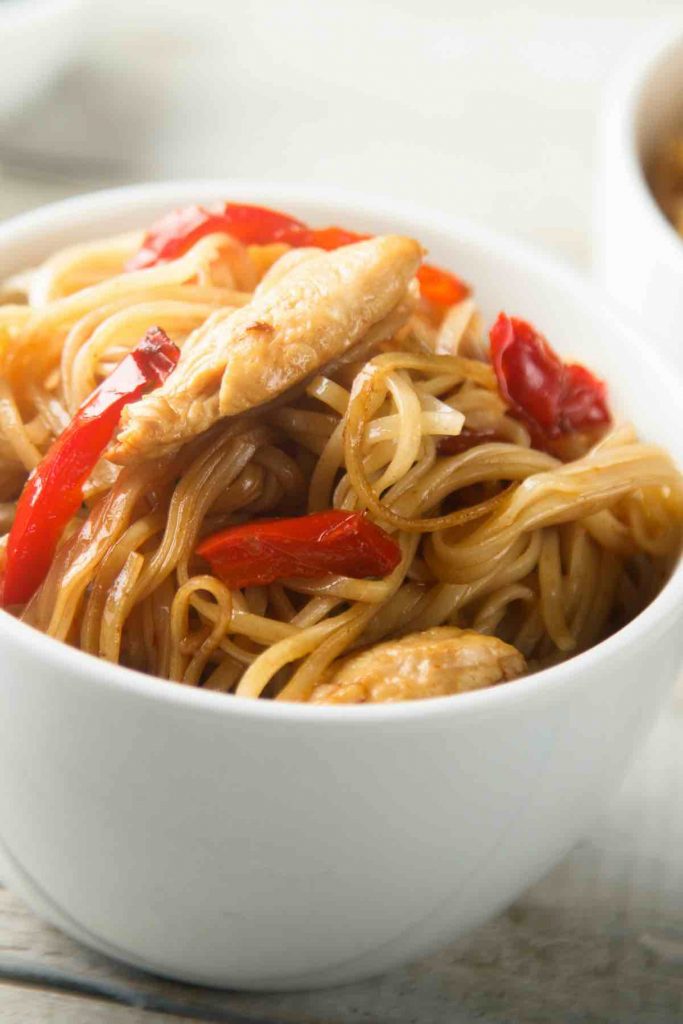 Chicken Stir Fry Rice Noodles