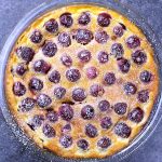 Clafoutis is a classic French dessert that is pleasing to both the eyes and taste buds. Sweet, fresh cherries are baked in a simple batter of milk, sugar, eggs and flour. The result is a fruity, creamy dessert with a taste similar to custard. You can easily customize this recipe with other fruits like blueberry, raspberry, or apple.