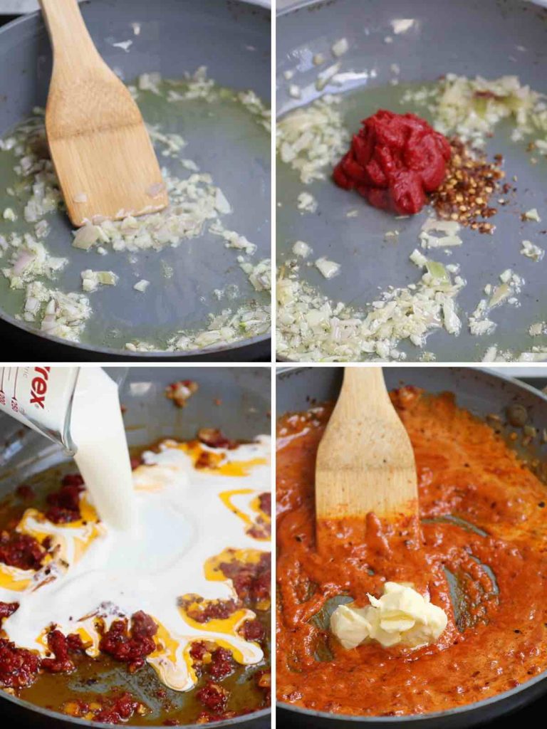 Gigi Hadid Pasta step 2: making the sauce