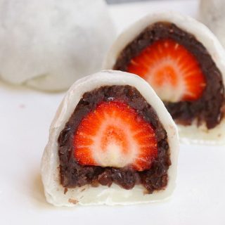 Strawberry Mochi is one of the most popular Japanese Desserts. The fresh strawberry and sweet red bean paste are wrapped with the chewy and soft mochi cake. A quick dessert that you can easily make at home.