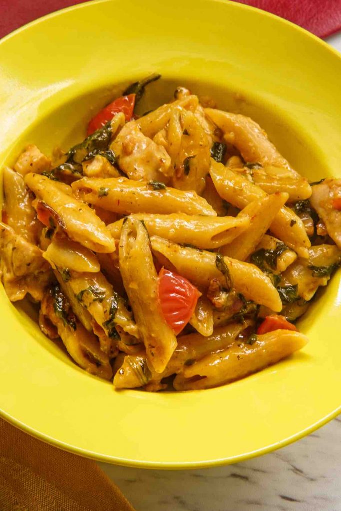 Tuscan Chicken with Penne Pasta