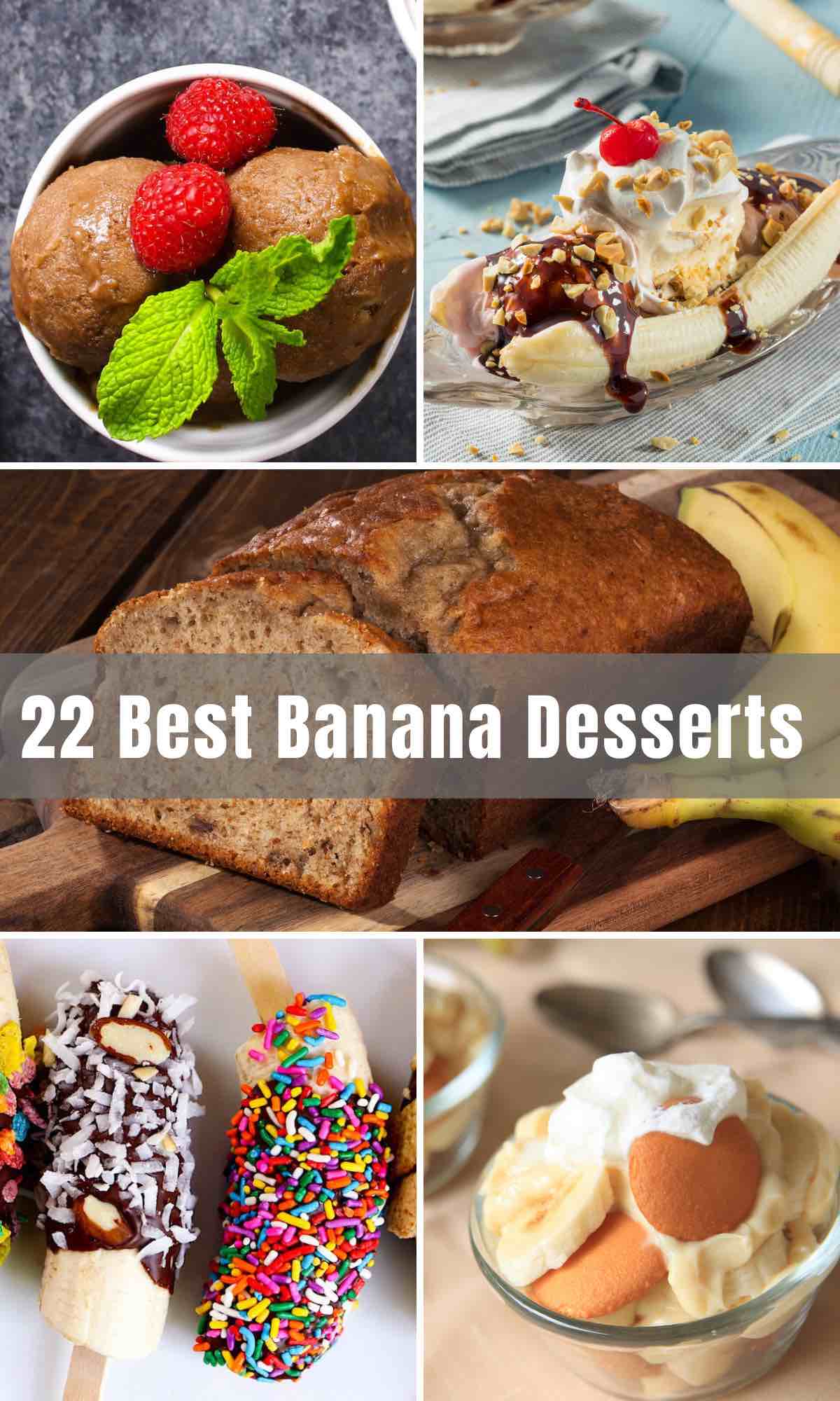 Just saying the words ‘Banana Bread’ brings comfort to my soul. Besides this most popular banana dessert, there are plenty of other ways we love to make the most out of this delicious fruit. Ever tried a fried banana? Well, you’re about to! From banana pudding to banana muffins and pancakes, to monkey bars, and of course the classic banana split - there are 22 Best Banana Desserts all waiting for you below.
