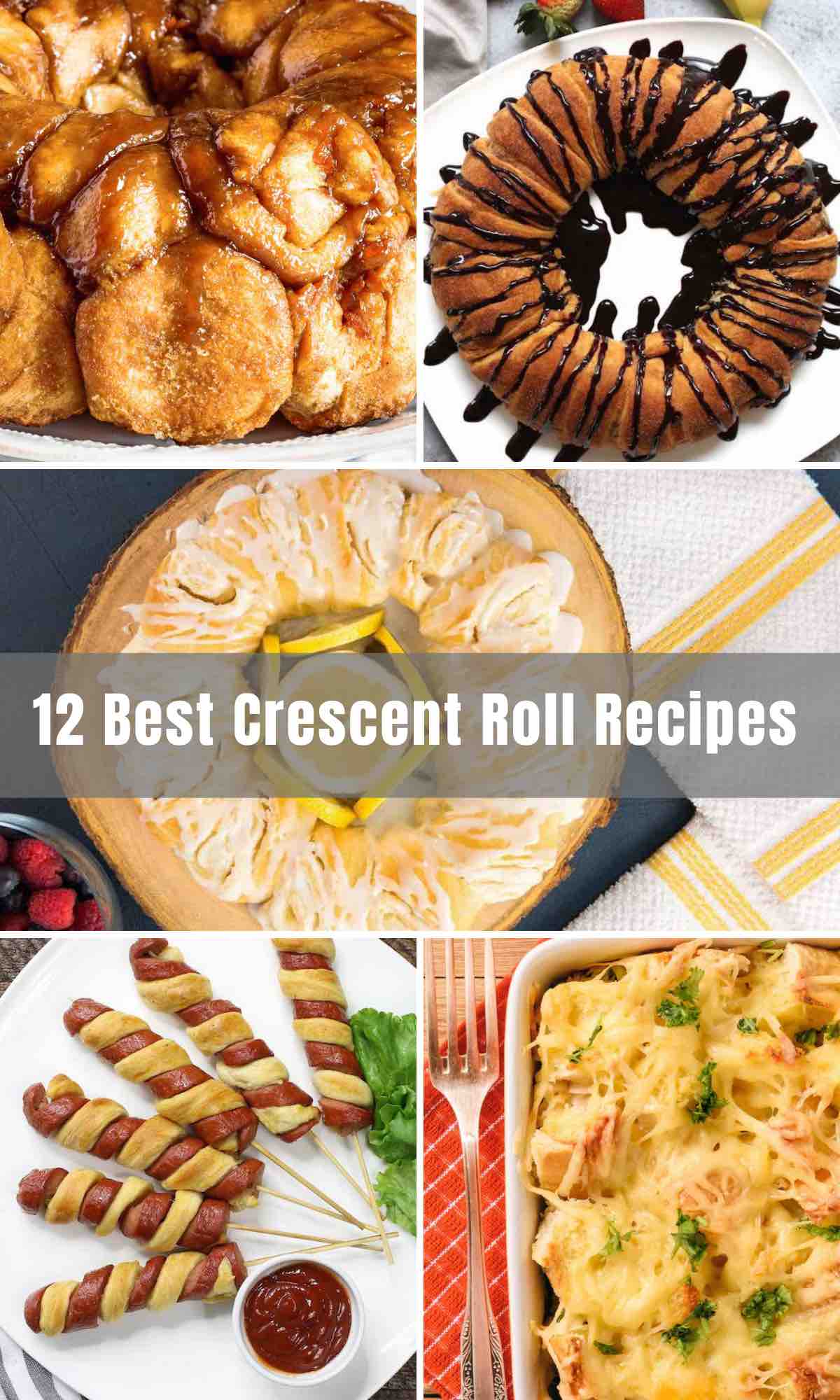 For years we’ve loved the crescent rolls. Now we’re able to take these rolls to the next level, making quick and easy recipes with refrigerated Pillsbury Crescent Rolls. Get creative and enjoy them from breakfast, lunch, or dinner! Below you will find the 12 best delicious Crescent Roll Recipes that will have you fall in love with crescent rolls all over again.