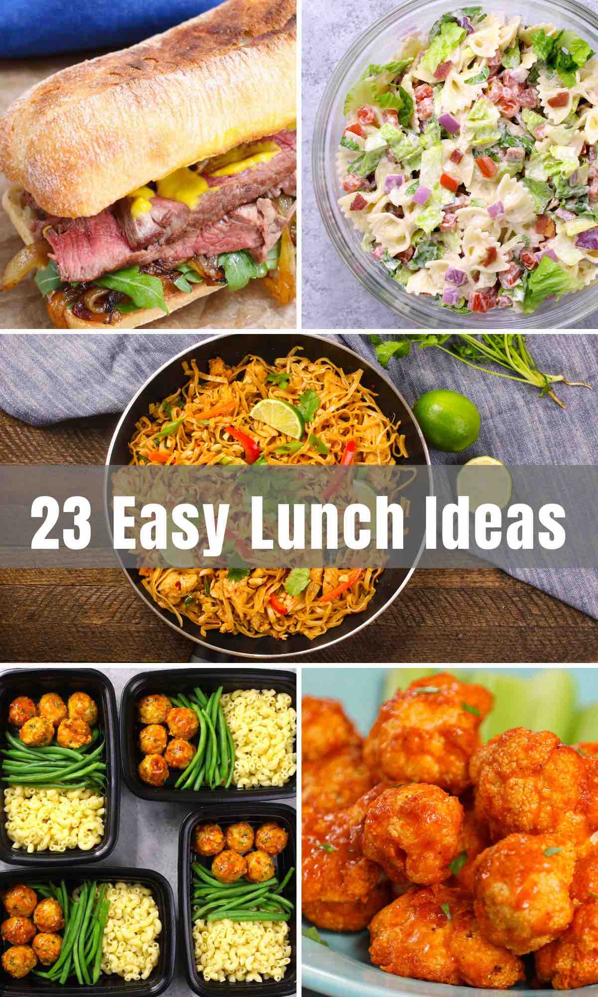 We've rounded up 23 Best and Easy Lunch Ideas! From healthy lunch recipes to lunch for the kids, to meal prep ideas - we’ve got you covered.