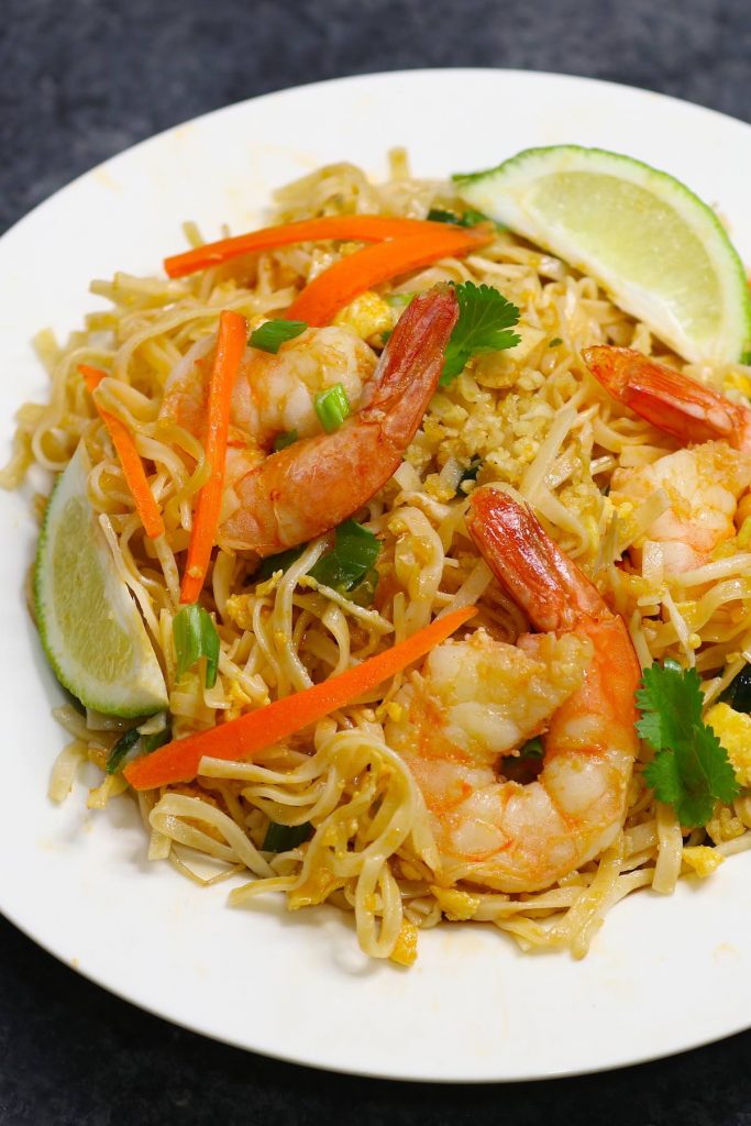 Easy Pad Thai For Two With Shrimp