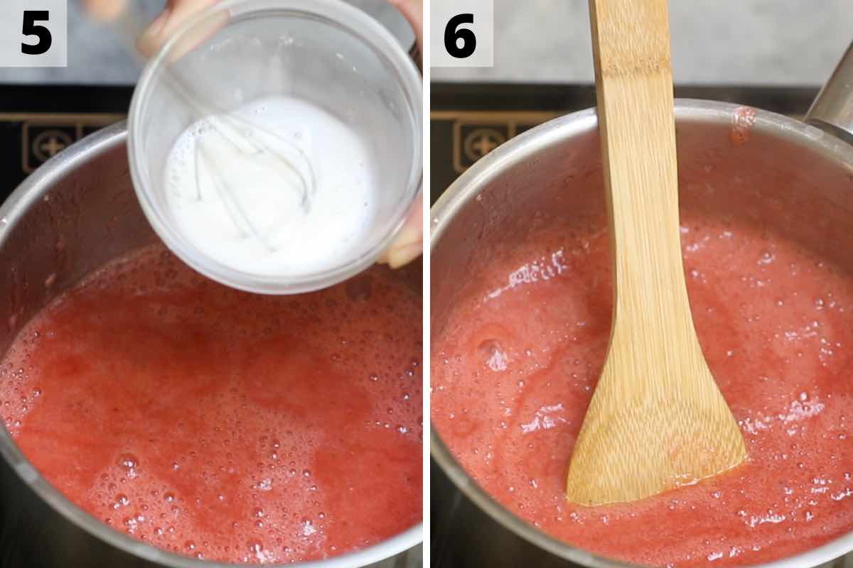 Strawberry Glaze recipe step 5 and 6 photos.