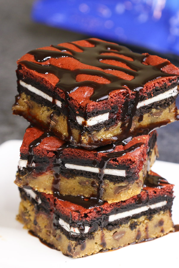 Red Velvet Slutty Brownies