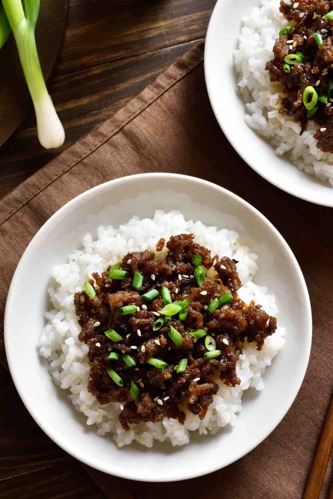 Korean Ground Turkey and Rice Bowls