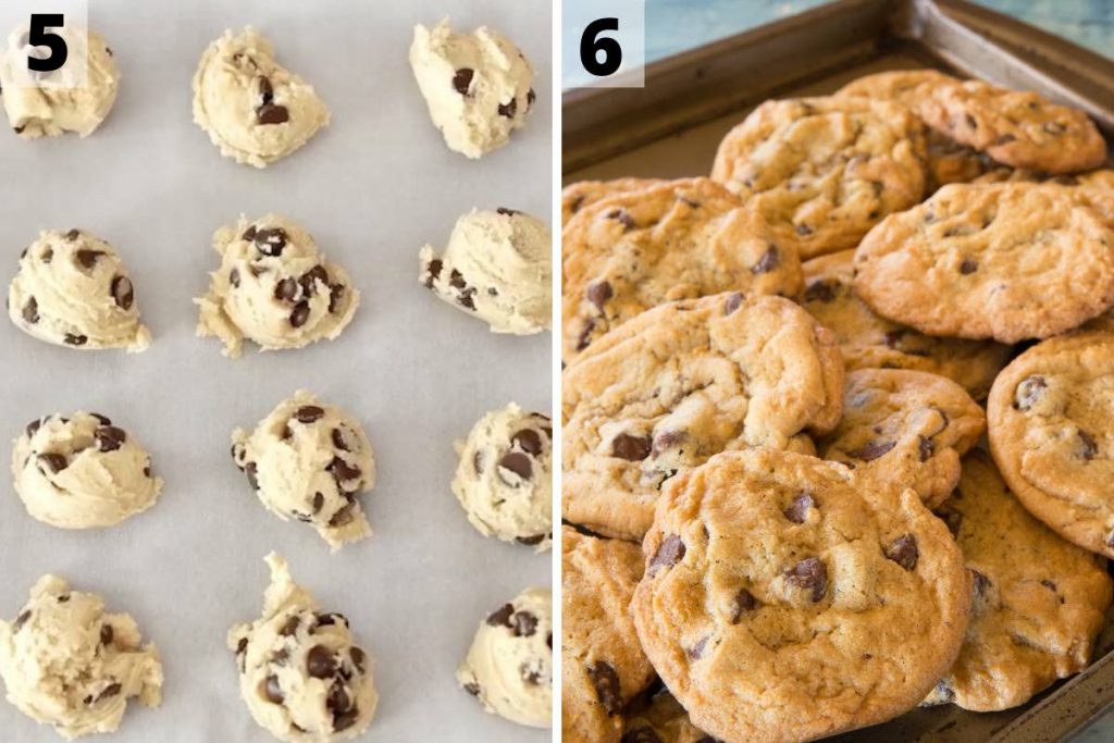 Nestle Toll House Cookie Recipe: step 5 and 6 photos.