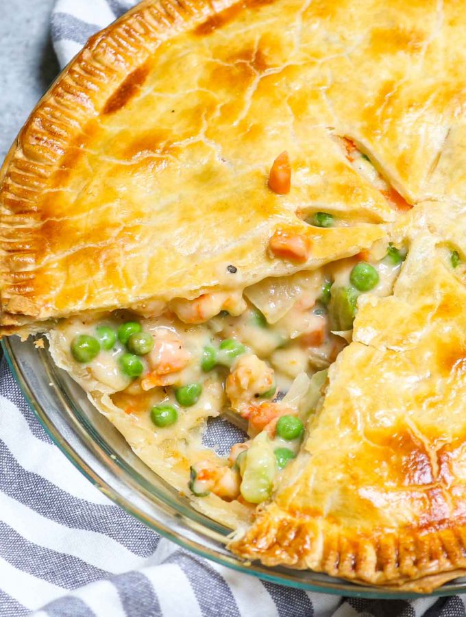 Crawfish Pie is the ultimate comfort food in Louisiana! This famous Cajun dish is a delicious, flaky crawfish pot pie loaded with succulent crawfish tail meat and fresh veggies. It takes just a few ingredients to make a batch at home!