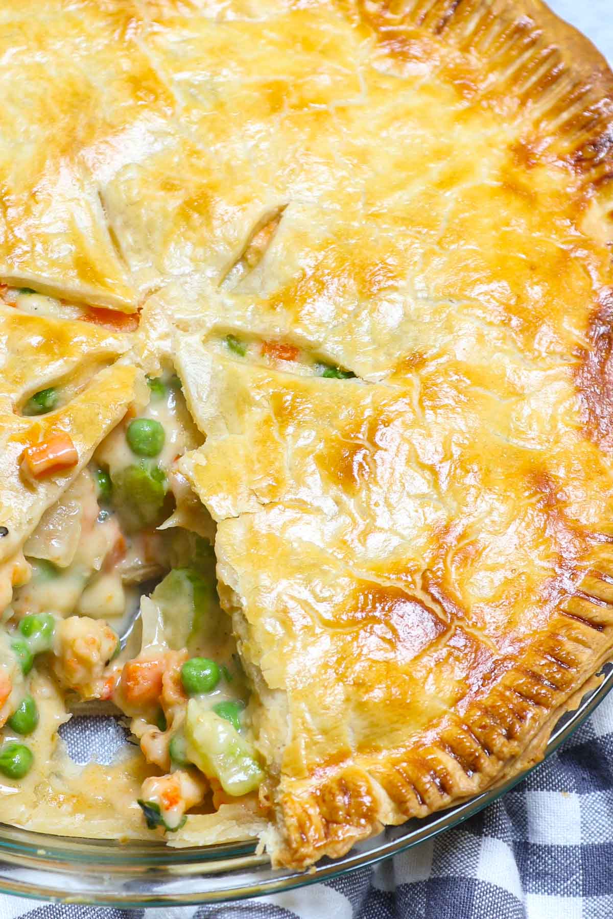 Crawfish Pie is the ultimate comfort food in Louisiana! This famous Cajun dish is a delicious, flaky crawfish pot pie loaded with succulent crawfish tail meat and fresh veggies. It takes just a few ingredients to make a batch at home!