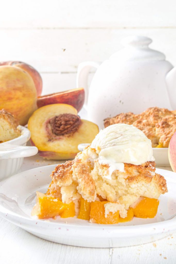 Dutch Oven Peach Cobbler