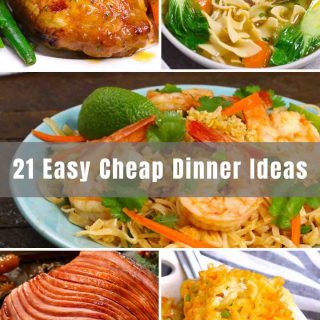 When it comes to food, a budget-friendly dinner doesn’t have to be boring! We’ve rounded up 21 Cheap Dinner Ideas that are easy to make at home. So beyond ramen noodles and try a few of these delicious and affordable dinner recipes.