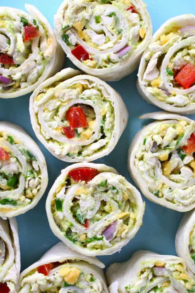 Chicken-Avocado-Salad-Rollups