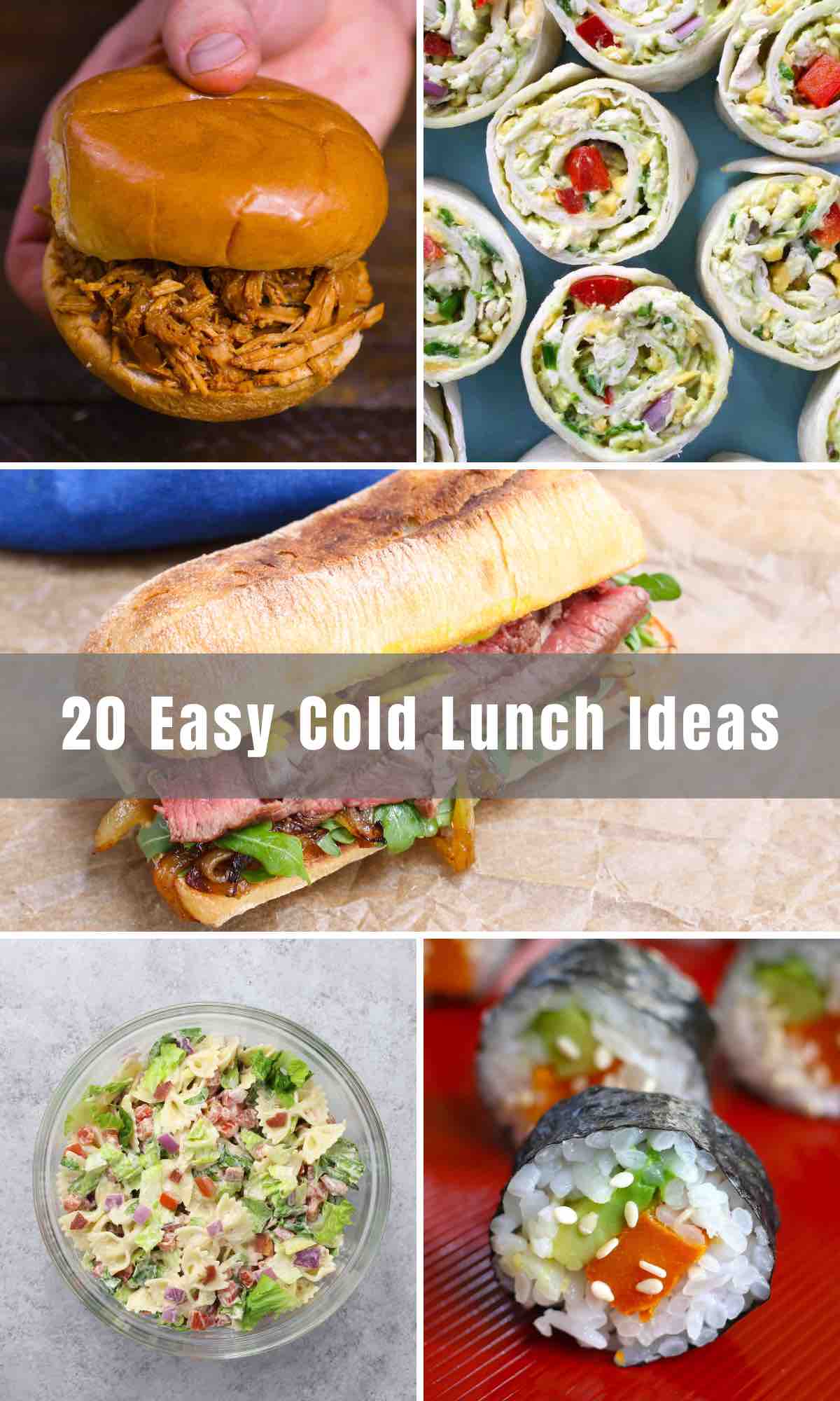 Healthy Cold Lunch Ideas For Kids or Work