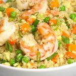 Shrimp Cauliflower Fried Rice is a healthy and light meal that’s flavorful and low carb. It will be on your dinner table in under 20 minutes and is one of our favorite frozen shrimp recipes.