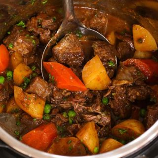 Instant pot beef stew is one of my favorite pressure cooker recipes. It’s so much faster than the traditional method and is incredibly tender and flavorful!