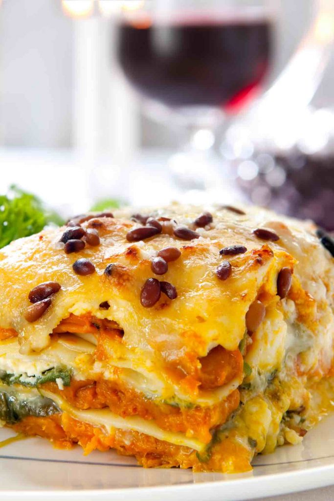 Vegetarian Lasagna with Cottage Cheese