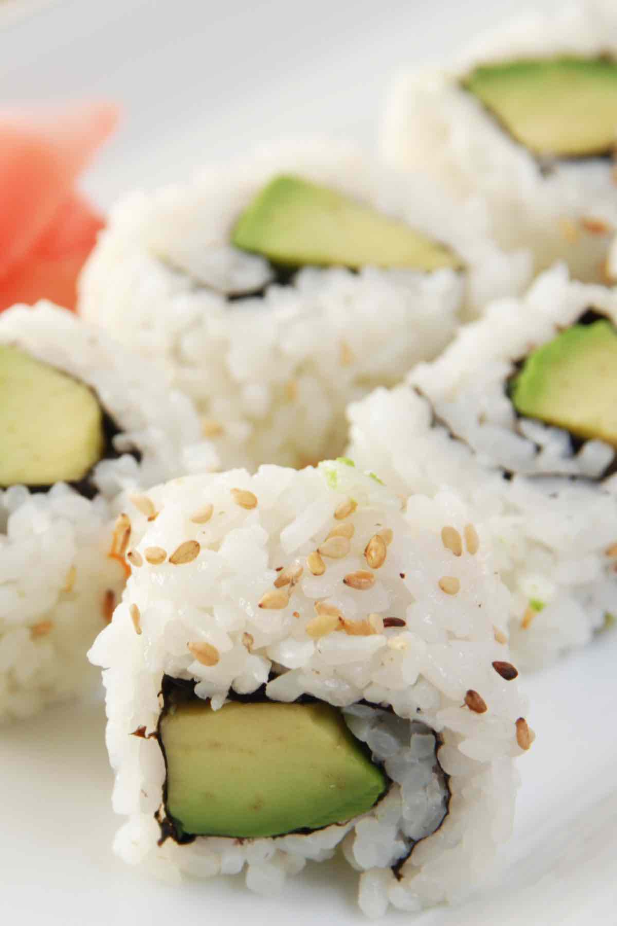 n of the popular California Roll. There’s something so satisfying about making your own sushi at home. Not only is it much cheaper than going to a restaurant, it’s also a super fun skill to learn! This creamy and delicious avocado roll recipe calls for a few simple ingredients and is easy to make at hom