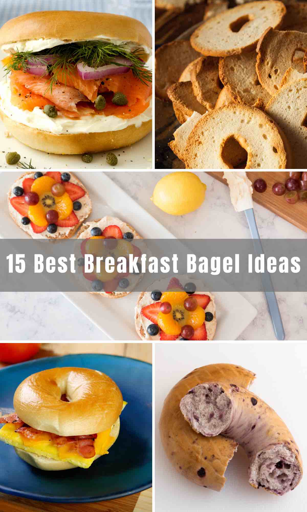 Are you wondering what you can do with bagels? Here you will find 15 of the Best Breakfast Bagel ideas that are perfect for busy mornings. From breakfast bagel sandwich to healthy bagel toppings, there's something for everyone!