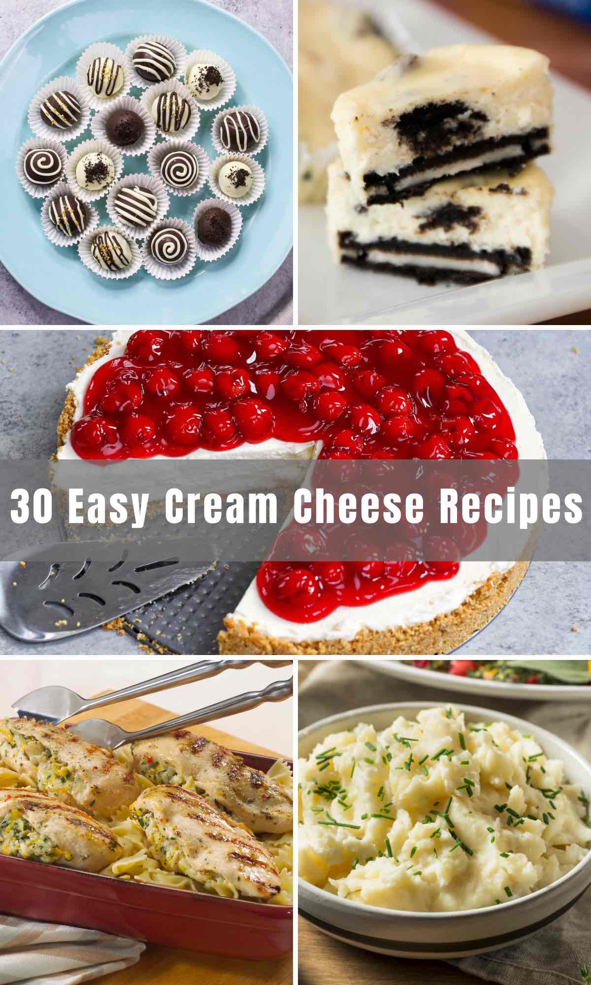 Are you looking to get more creative with cream cheese? How about using it in savory recipes like stuffed chicken or a casserole dish for dinner? Or in a delicious dessert? Below you will find 30 Easy Cream Cheese Recipes that will have you wondering which one to choose first!