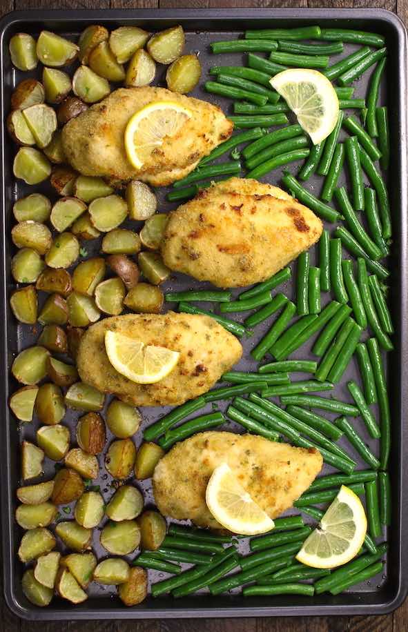 Crispy Sheet Pan Chicken Parmesan