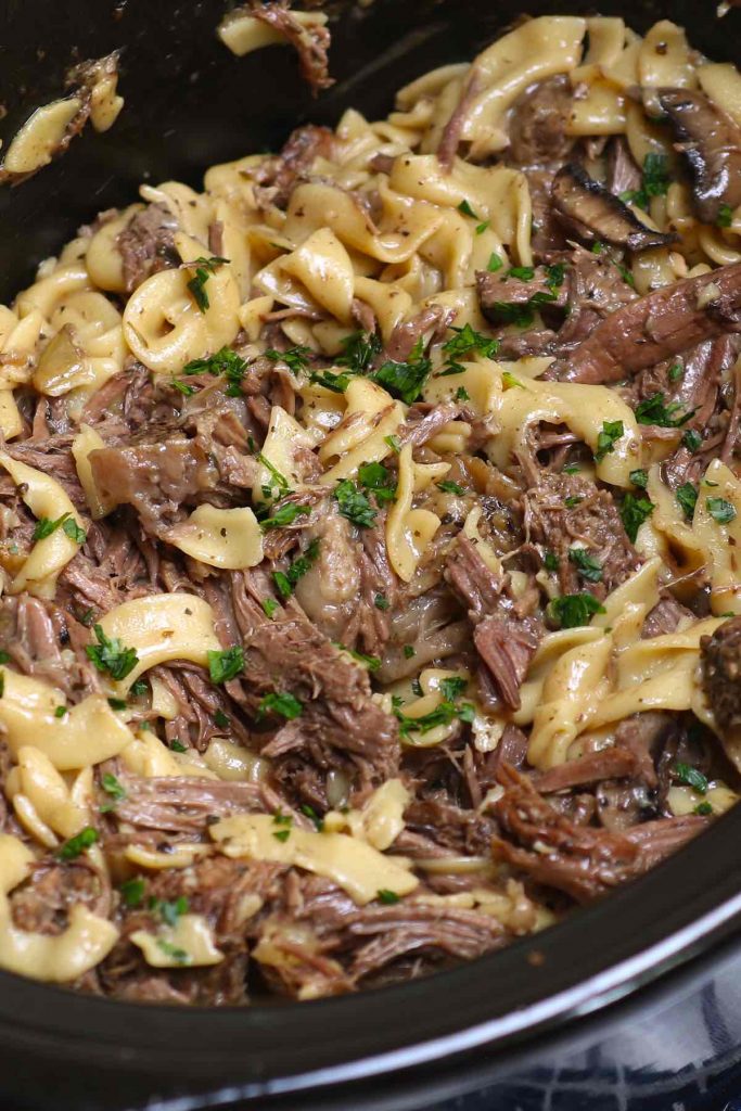 Crock Pot Beef and Egg Noodles