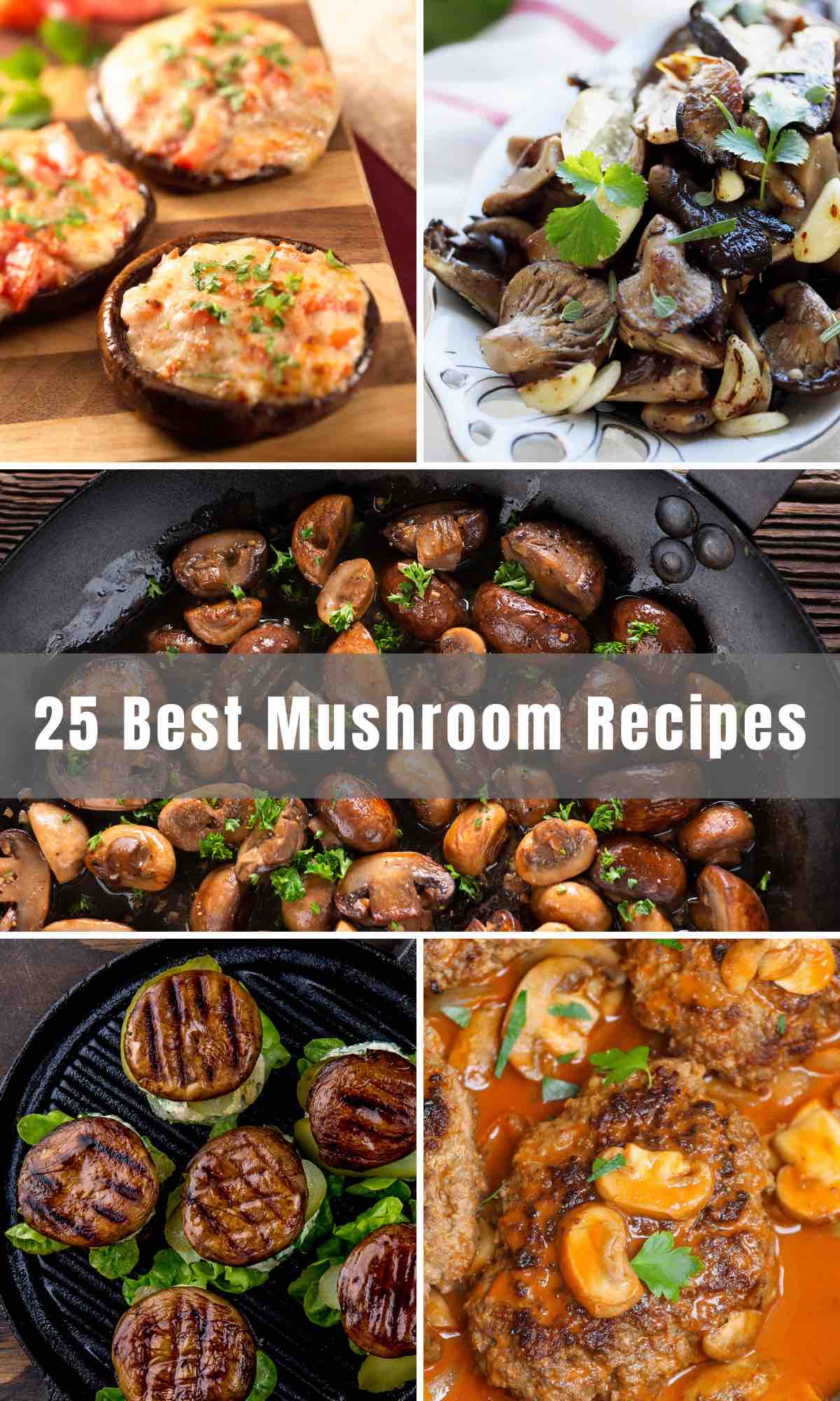 Mushrooms are tasty and versatile vegetables that are also very good for you. We’ve rounded up 25 Best Mushroom Recipes that even picky eaters won’t be able to resist. From pasta and pizza to burgers and appetizers, these fungi bring lots of flavor and texture to any dish.