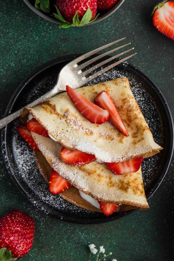 Strawberry Crepe with Cream Cheese Filling