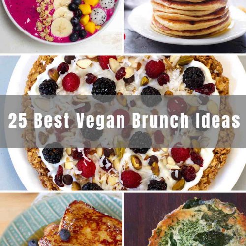 If you’re preparing for a Vegan Brunch, we’ve got you covered. From pancakes and waffles to bagels and smoothie bowls, there are 25 of the best vegan brunch ideas and recipes below. Even your non-vegan guests are sure to enjoy these dishes
