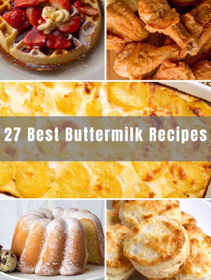 Ever wonder what to do with leftover buttermilk? This is your opportunity to seize the moment and use that buttermilk to create some unforgettable recipes! We've collected 27 of the Best Buttermilk Recipes below that will satisfy every craving!