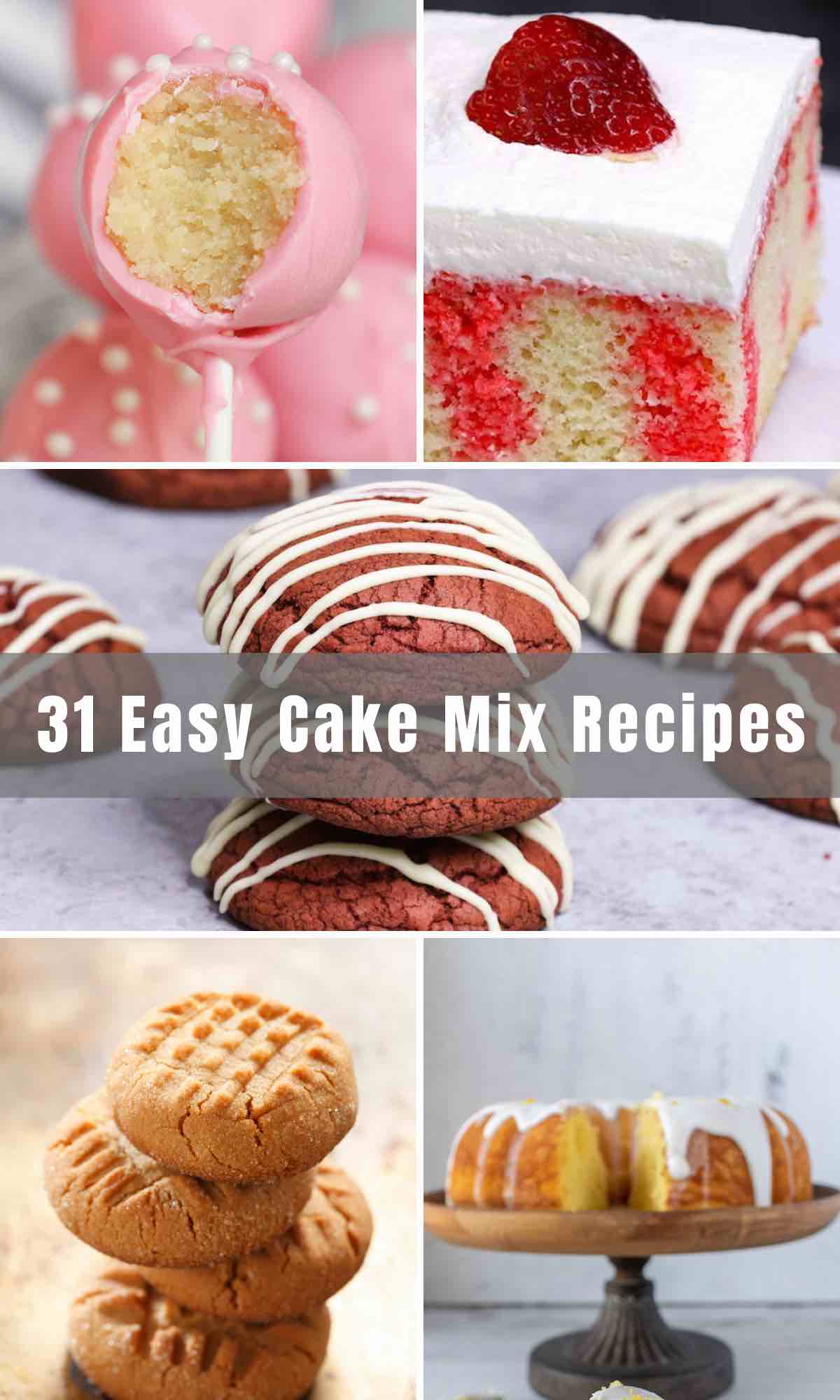 With boxed cake mix, you can make so many delicious desserts beyond cakes. We've collected 31 of the Best Cake Mix Recipes, from cookies to bars and cake pops too - you’ll have plenty of options to choose from.