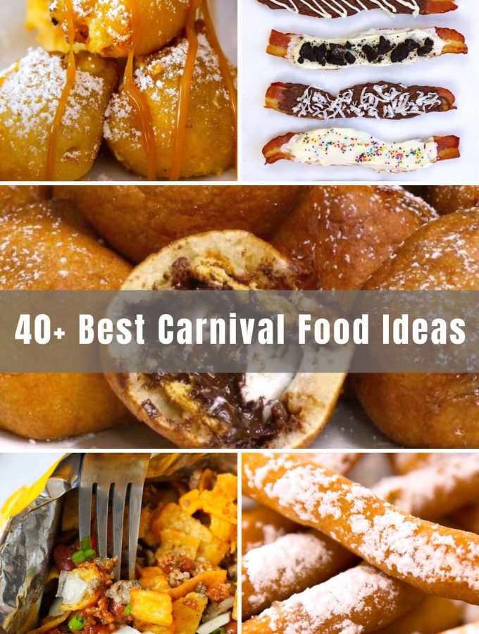 For many people, the best part of a carnival is all the delicious food! Ever wondered how you can recreate some of your favorite state fair foods at home? From crispy onion rings and chicken tenders to decadently sweet desserts like cream puffs and fried s’mores, you’ll be instantly transported to the fair without having to leave your kitchen. Step right up to the ultimate roundup of Carnival Food Ideas!
