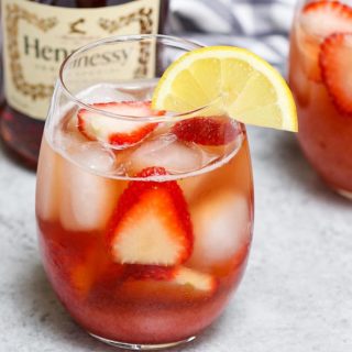 Strawberry Hennessy is sweet and refreshing, made with cognac, champagne, and strawberry syrup. It’s one of our favorite fruity drinks.