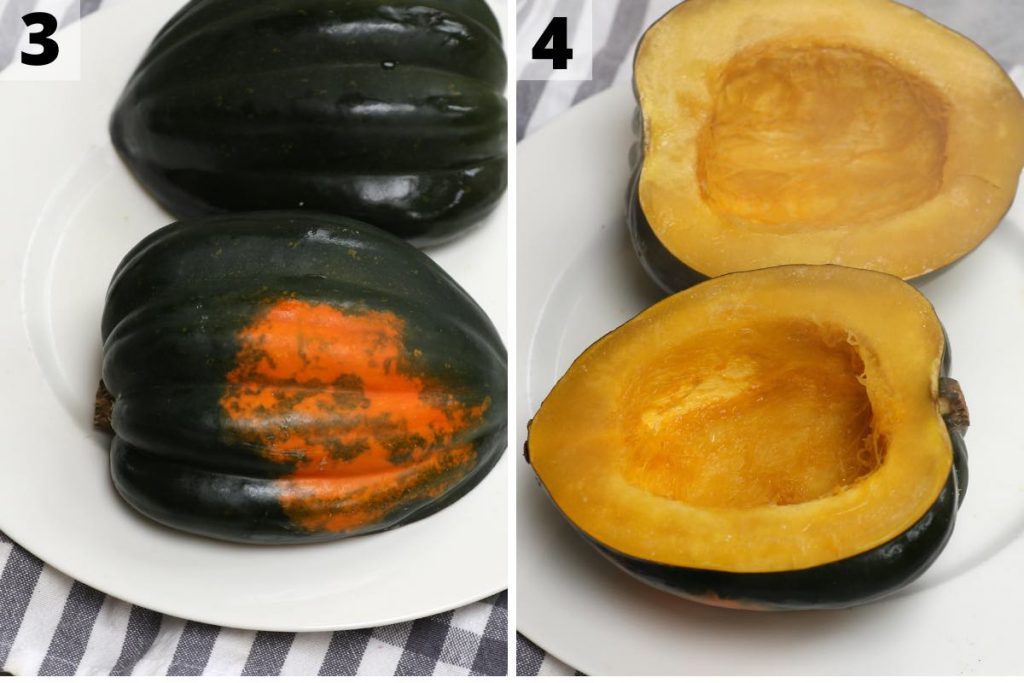 Microwave Acorn Squash process 3 and 4