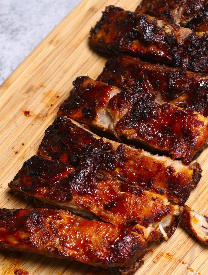 With bold barbeque flavor and tender, fall-off-the-bone meat, this is the ribs recipe of your dreams! There’s no need to have a grill or any special cooking equipment because they’re baked right in the oven. Now you can have restaurant-quality BBQ Pork Loin Back Ribs at home, made just the way you like them.