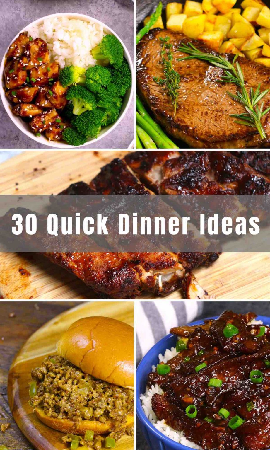 30 Quick Dinner Ideas (Easy Dinner Recipes in Less Than 30 Minutes ...