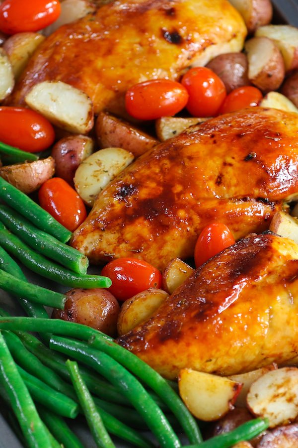 Sheet Pan Chicken With Potatoes And Green Beans