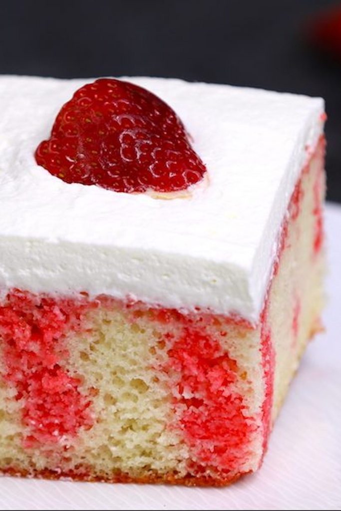 Strawberry Jello Poke Cake