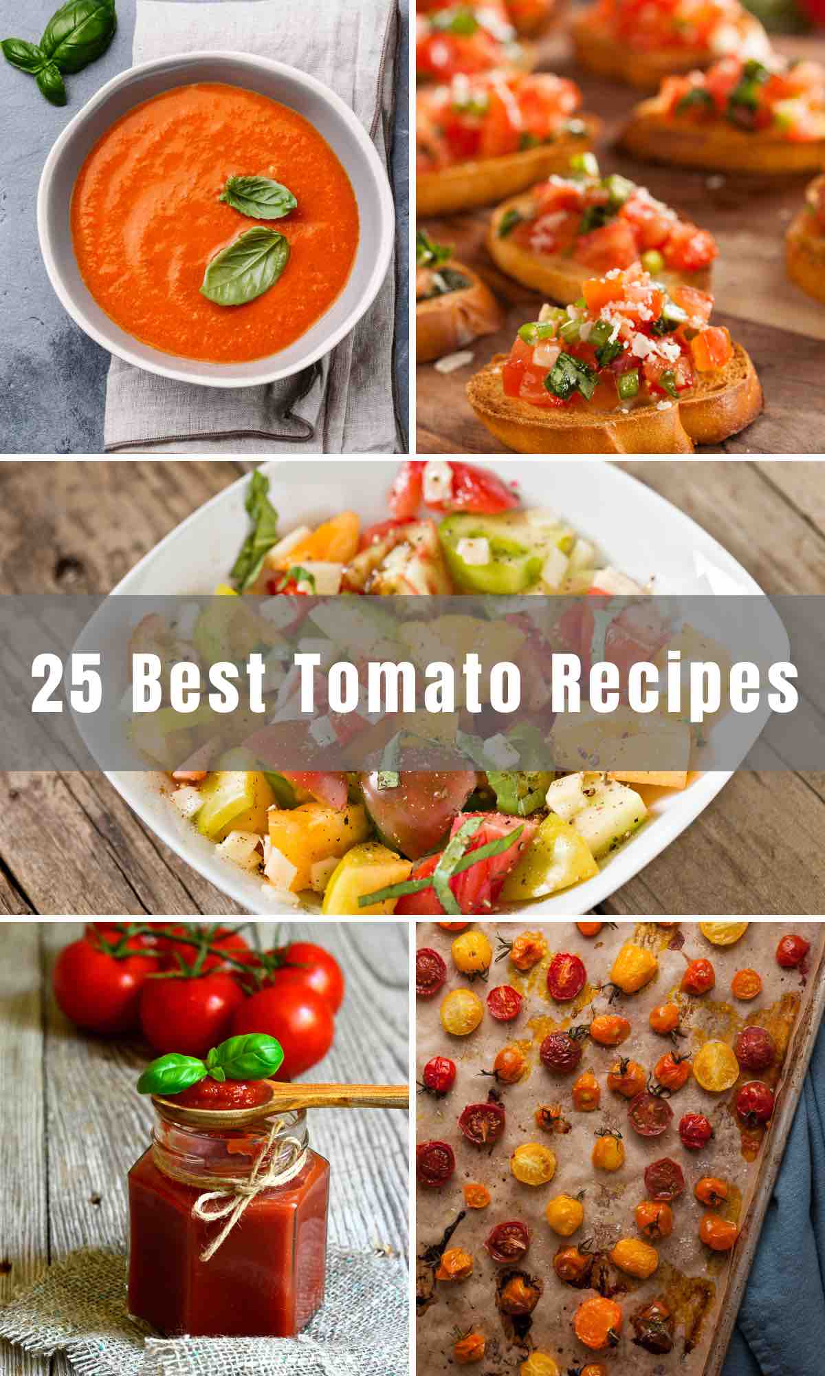 Tomatoes are one of those versatile items that can be used fresh, cooked, or dried. Below you will find 25 of the Best Tomato Recipes that will have you wanting to grow your own tomatoes! They come in a variety of shapes, colors, and sizes. Now imagine using them for recipes from soups to tarts to pasta!